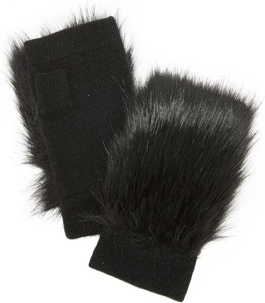 K119X Fingerless w/ Faux Fur, Black