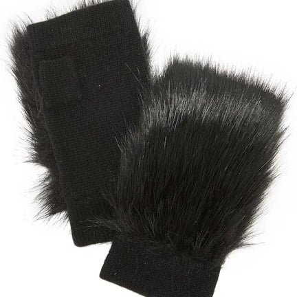 K119X Fingerless w/ Faux Fur, Black
