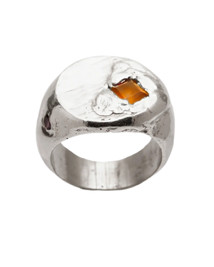 Sello Norte, Sterling Silver, Red Onyx and Garnet