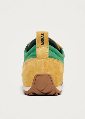 Nylon Green Leather Sneakers