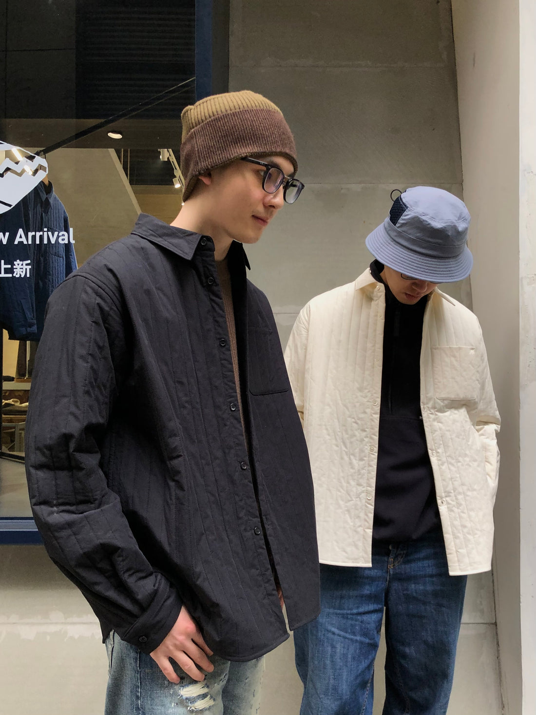 Cotton Quilted Shirt, Ecru