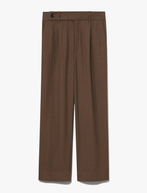 Drapey Suiting Wide Leg Pant, Coffee