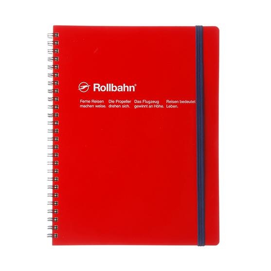 Rollbahn Spiral Notebook in Red, Large (5.5" X 7")