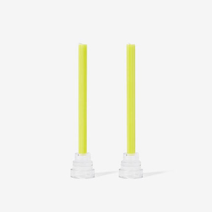 Dusen Dusen, Taper Candles, Yellow, Set of 2
