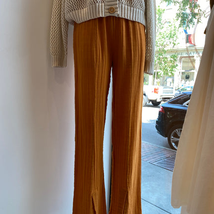 Imane Flare Slit Pants, Tumeric