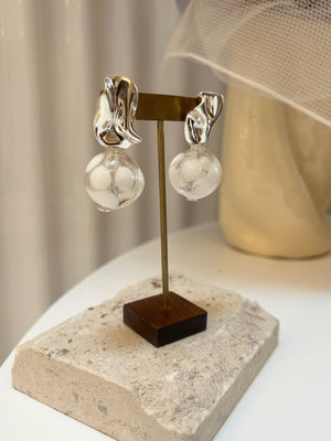 Pica Formation Studs with Dotted Italian Blown Glass