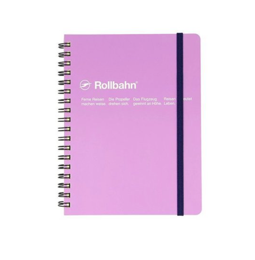 Rollbahn Spiral Notebook, Pocket Memo 4.5" x 5.5", Light Purple