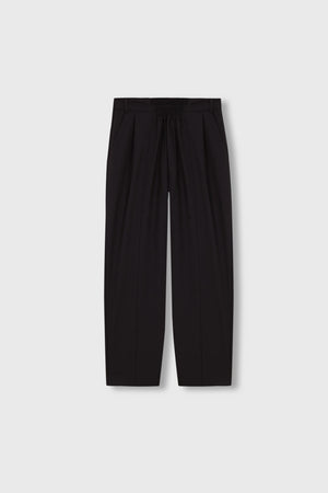 Asymmetric Straight Pants, Black